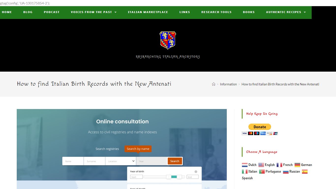 How to find Italian Birth Records with ... - Italian Genealogy